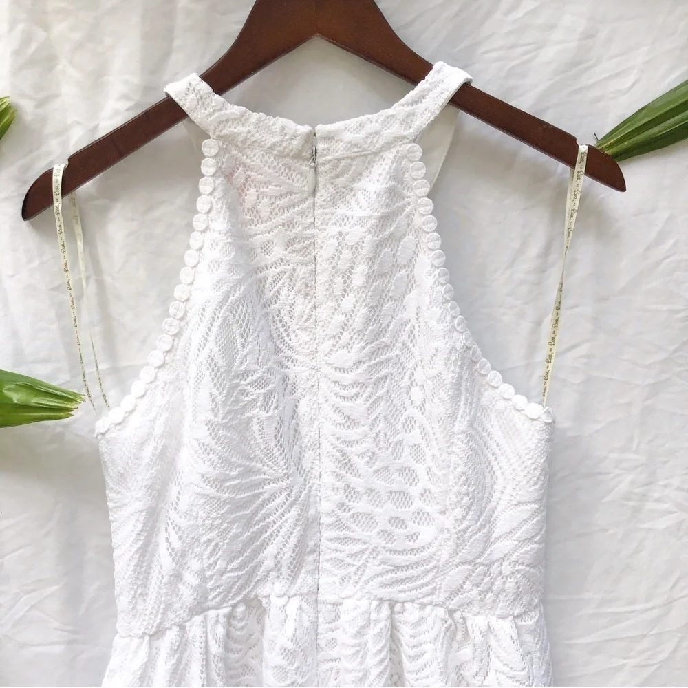 LILLY PULITZER | NWT KINLEY TROPICAL FRUIT LACE FIT & FLARE DRESS SIZE 6